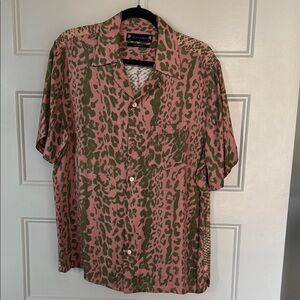 All Saints Pink and Green Men's Shirt